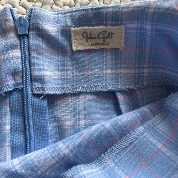 Brandy Melville Plaid Mini Skirt- Blue and White - Picture 4 of 9